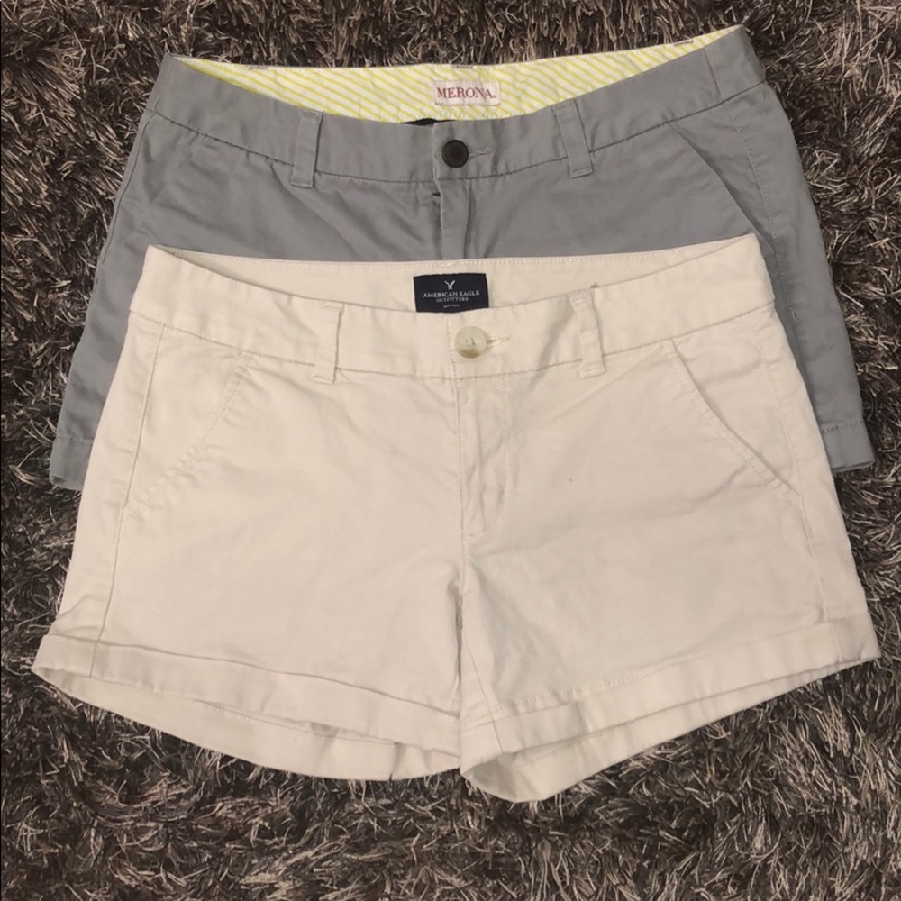 2 Pairs Khaki Shorts Bundle